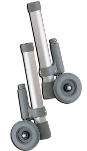 3 Inch Rear Walker Wheels with Spring Loaded Brakes